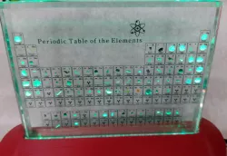 LED light stand for acrylic periodic table with real elements