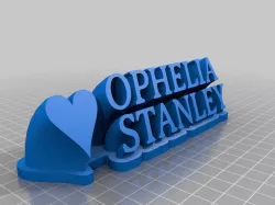 My Customized Sweeping 2-line name plate (text) 3