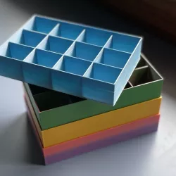 Stacking storage boxes for small items