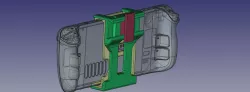 Steam Deck accessory mount with a piece for customization