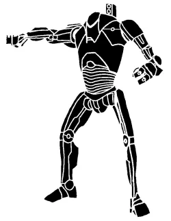 B2 super battle droid stencil