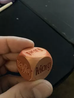 Customizable Name Dice