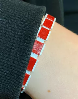 Multi color bracelet with clasp