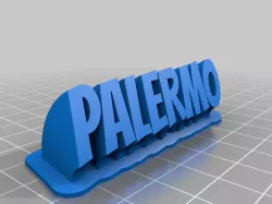 My Customized Sweeping 2-line name plate (text)