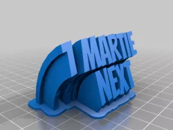 My Customized Sweeping 2-line name plate (text)