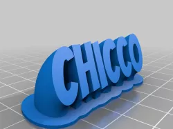 My Customized Sweeping 2-line name plate (text)