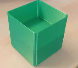 Parametric stackable and stable square box