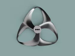 V6 3" Toroidal Prop With 5mm Shaft, Tri-Loop Version.
