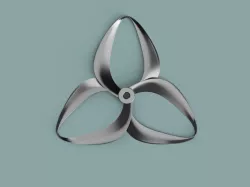V6 5" Toroidal Prop With 5mm Shaft, Tri-Loop Version