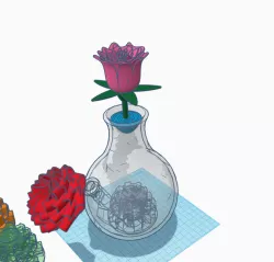 Valentines day Rose vase Bong 