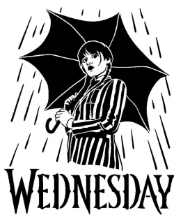 Wednesday Addams stencil 4