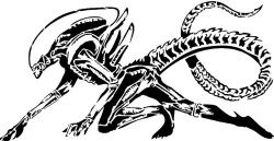 Xenomorph Alien stencil 3