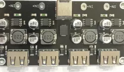DC/DC Converter 6-32 volts to 4/5 volts USB. Fast charging