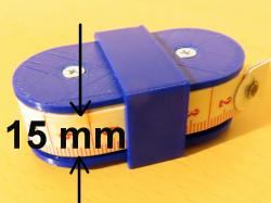 Sewing Cloth Tape Measure Winder Case 14mm and 18mm Snap Fit by TinkrMakr, Download free STL model