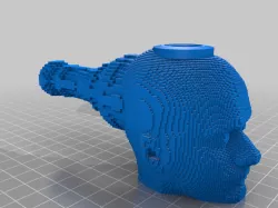 Human Head 420 voxel Pipe 