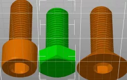 Metric Bolt optimized for 3D print
