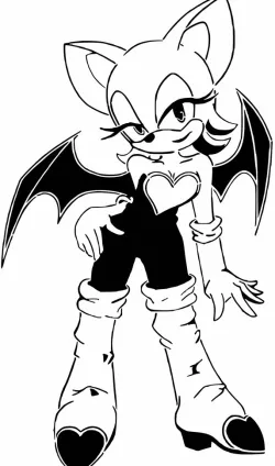 Rouge the Bat stencil
