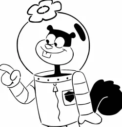 Sandy Cheeks stencil
