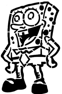 Sponge Bob Square pants stencil 3