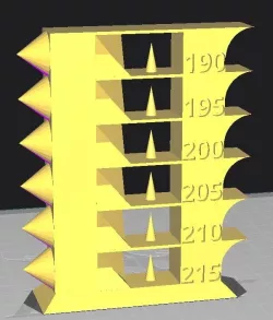 Temp tower double cone PLA 190-215 