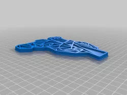 3D printed koala bear outline wall