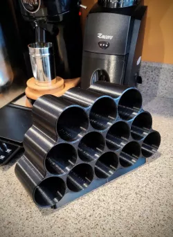 Coffee bean dosing cellar rack