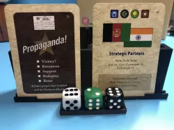 COIN Wargame Card Holder With Dice