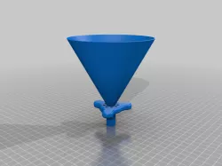 Cola funnel for decanting hazardous waste