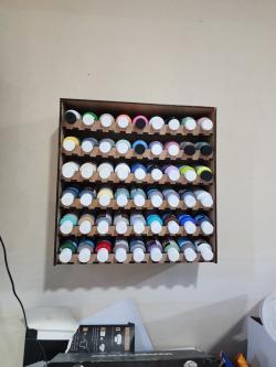 Free STL file Modular Hobby Paint Rack - Large Straight・3D