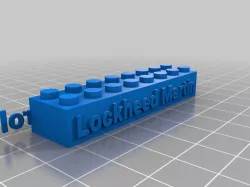 Lockheed Martin MFC YL LEGO 8 STUD Nameplate