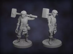 Blacksmith Fighter 28mm