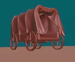 Charrette - cart - medieval / western