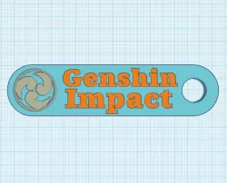 Genshin Impact Electro Keychain
