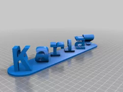 Karla 3d text