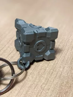 Matching keychains Companion Cube Portal 