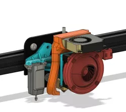 MinV2 remix fan mount and duct for Ender 3 (+V2/Pro) with air penetrator