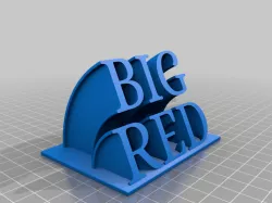 My Customized Sweeping 2-line name plate (BIG RED 4