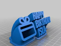 My Customized Sweeping 2-line name plate (text)