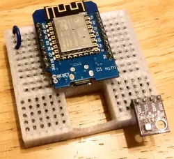 Small Breadboard with Spacing for WeMos D1 Mini