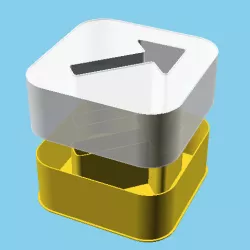Square with an arrow (diagonal), nestable box (v1)