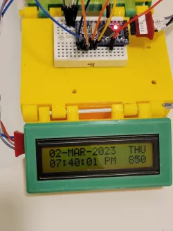 1602 I2C LCD case for the Folding Arduino Lab