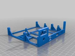 5.25" Half Height Bay Gotek (w/ oled display, encoder...) Floppy Emulator Bracket with space for 3.5" disk drive