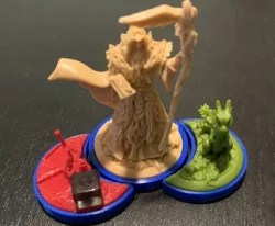 Black Rose Wars Snap-On Half-Base for Familiars (and Other Half-Moon Based Minis from Ludus Magnus Studio)