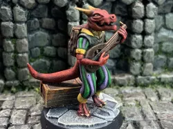 Kobold Dragonborn Bard with Backpack
