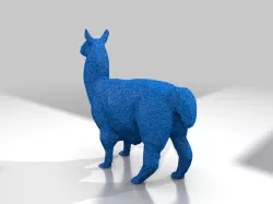 Llama modern decor - lowpoly animal