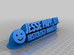 My Customized Sweeping 2-line name plate (text)