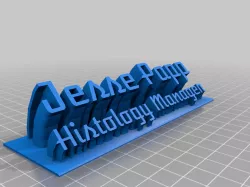 My Customized Sweeping 2-line name plate (text)