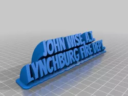 My Customized Sweeping 2-line name plate (text)