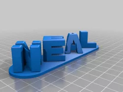 My Customized Triple Letter Blocks Ambigram