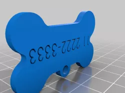Placa con nombre de perro